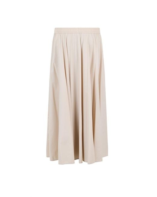 Herno Natural Elastic Waist Midi Skirt