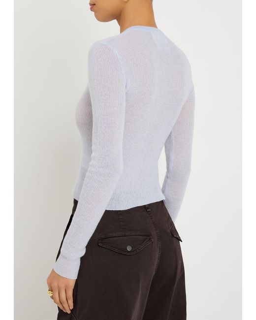 Citizens of Humanity Blue Tabitha Wool And Cashmere-Blend Cardigan