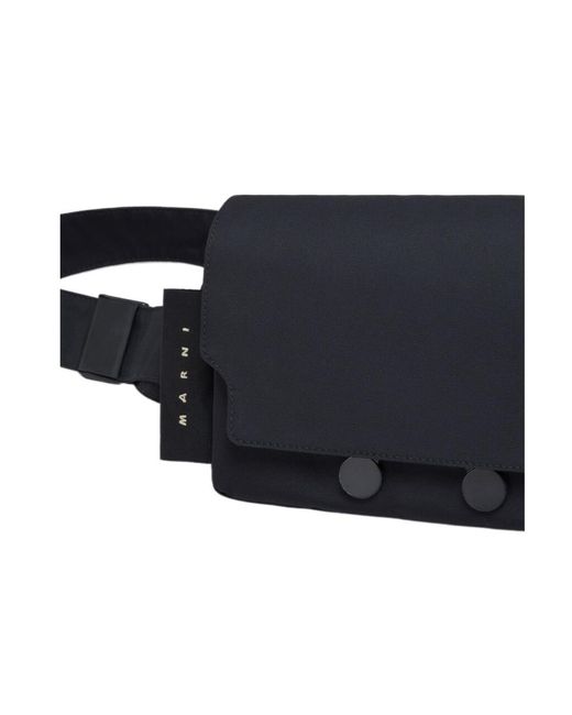 Marni Black Cordura Cityscape Belt Bag for men