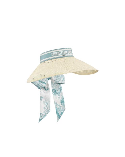 Dior White Iviera D-Ocean Visor With Mitzah