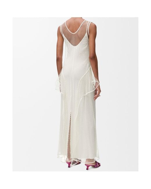 Loewe White Fishnet Dress