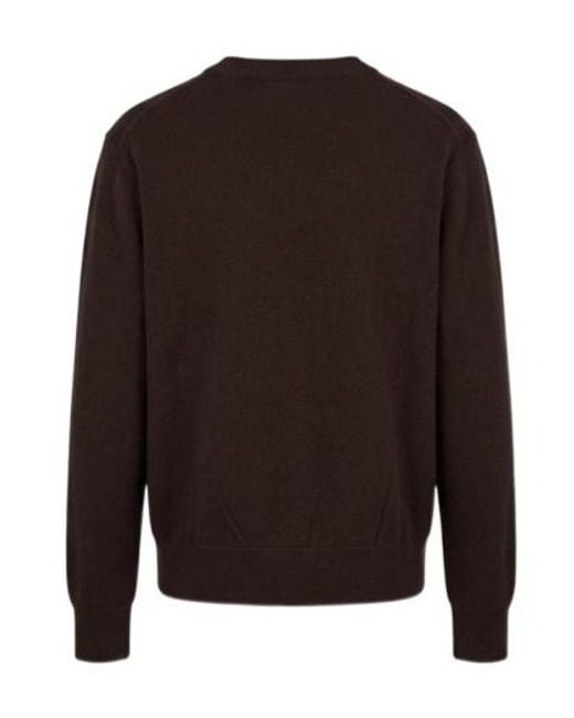 Dries Van Noten Brown Long-Sleeved Sweater for men