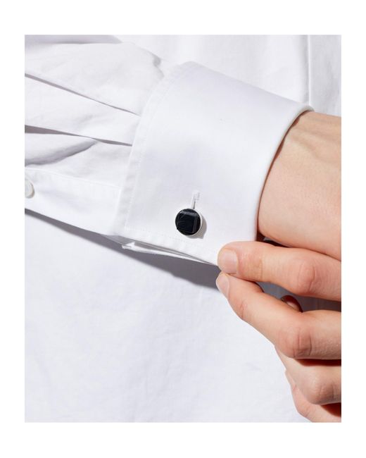 Ferragamo White Ferragamo Reversible Stone Cufflinks for men