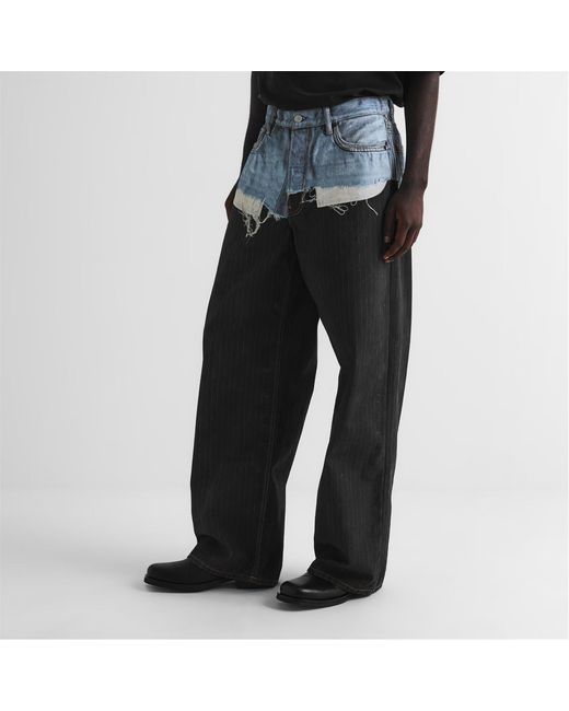 Acne Gray Wide Leg Jeans for men