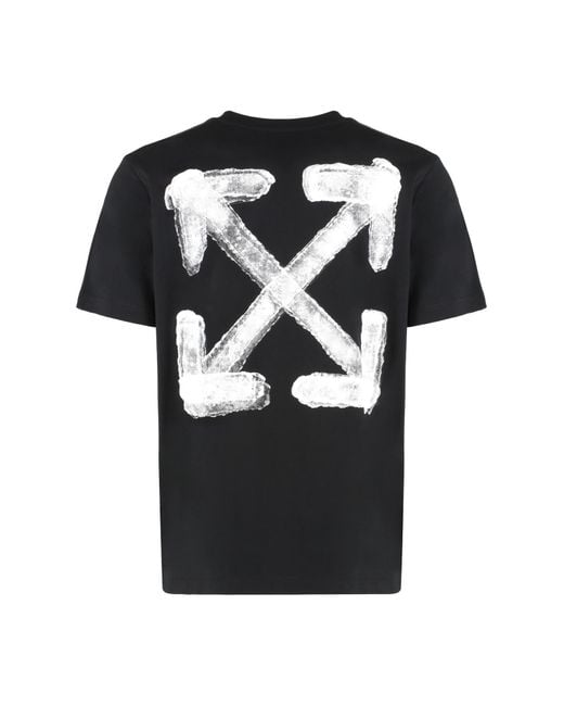 Off-White c/o Virgil Abloh Black Cotton Crew-Neck T-Shirt for men