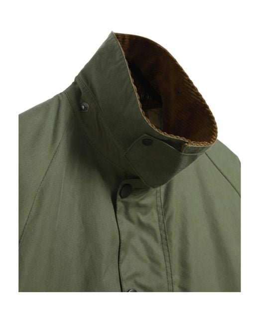 Barbour Green Corduroy Collar Buttoned Jacket for men