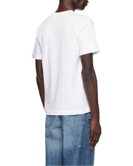 COMME DES GARÇONS PLAY Red Comme Des Garçons Play Heart Printed T-Shirt for men