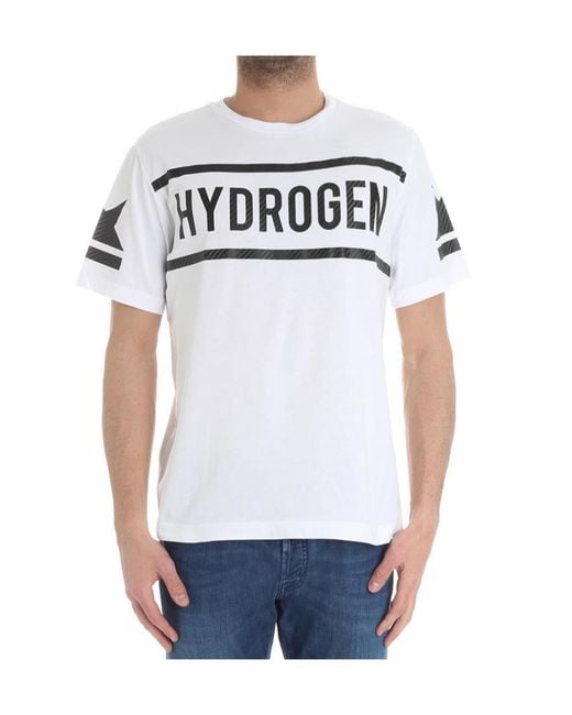 Hydrogen White T-Shirt With Round Neck And Short Sleeves for men