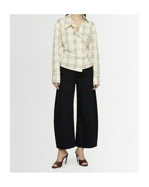 The Attico White Checked Cotton Shirt