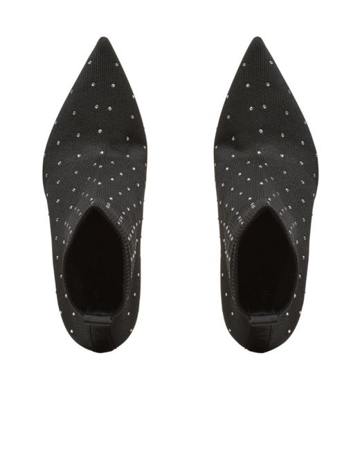 Balmain Black Moneta Embellished Heeled Ankle Boots