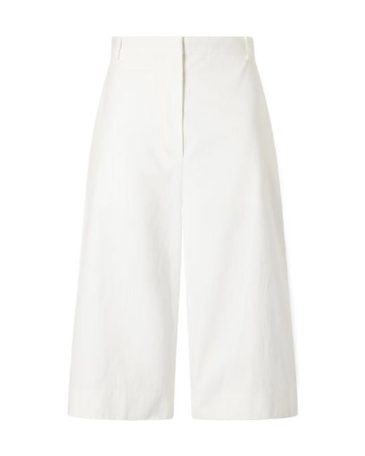 The Row White Falk Shorts