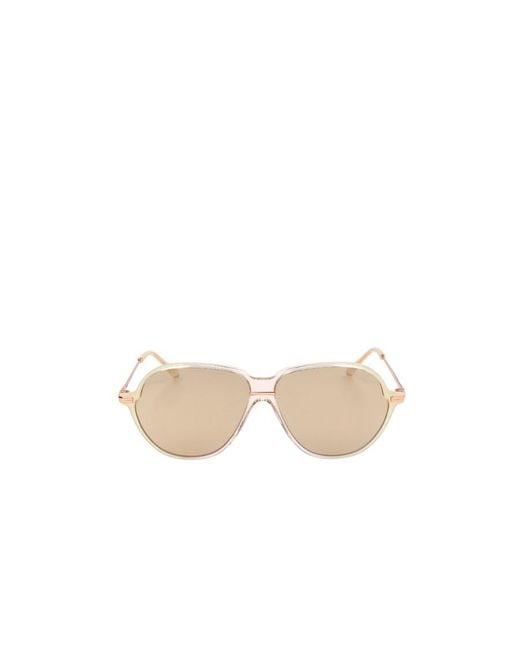 Maje White Geometrically Framed Sunglasses