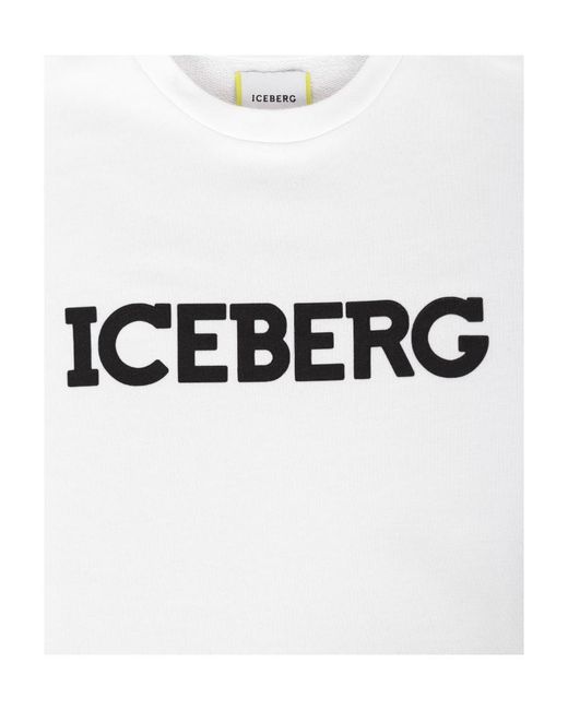 Iceberg White Logo Logo Sweatshirt
