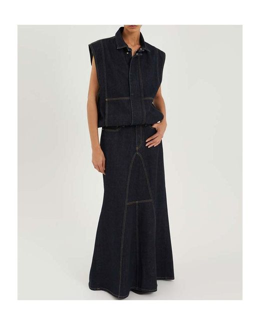 1989 STUDIO Black Collared Denim Vest