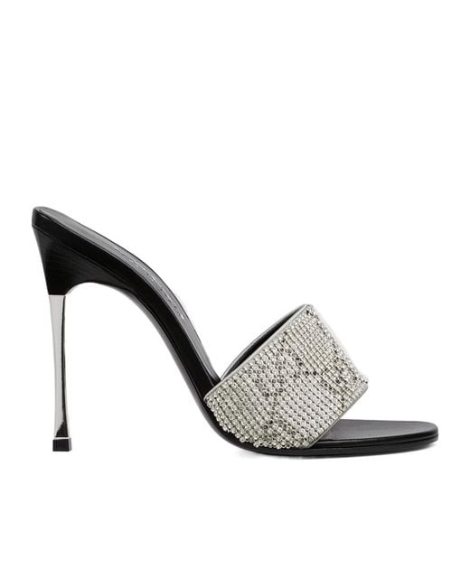 Gucci White Gg Embellished Sandals