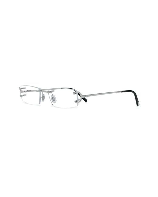 Cartier Multicolor Rectangle Rimless Glasses for men