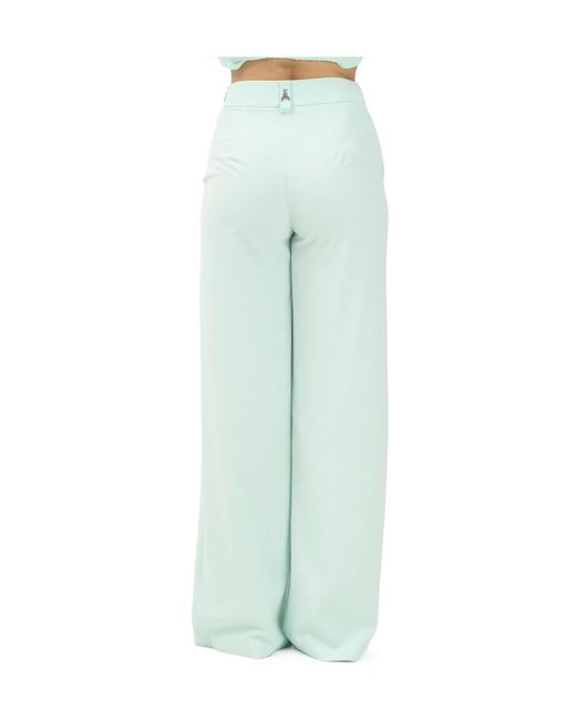 Patrizia Pepe Green Wide-Leg Trousers