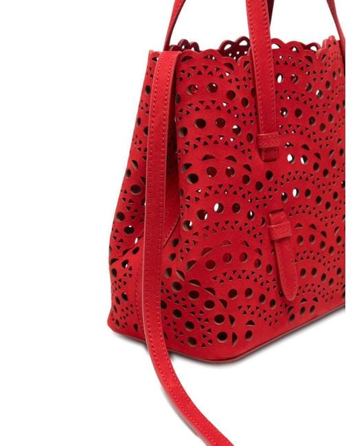 Alaïa Red Alaïa Mina 20 Cut-Out Top Handle Bag
