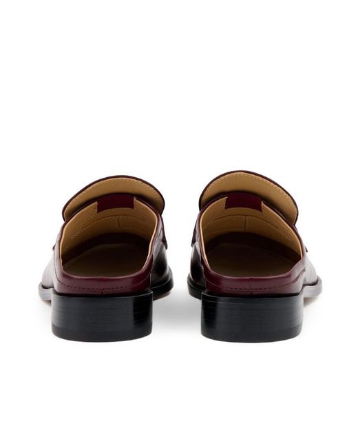 MM6 by Maison Martin Margiela Brown Loafer-Style Mules