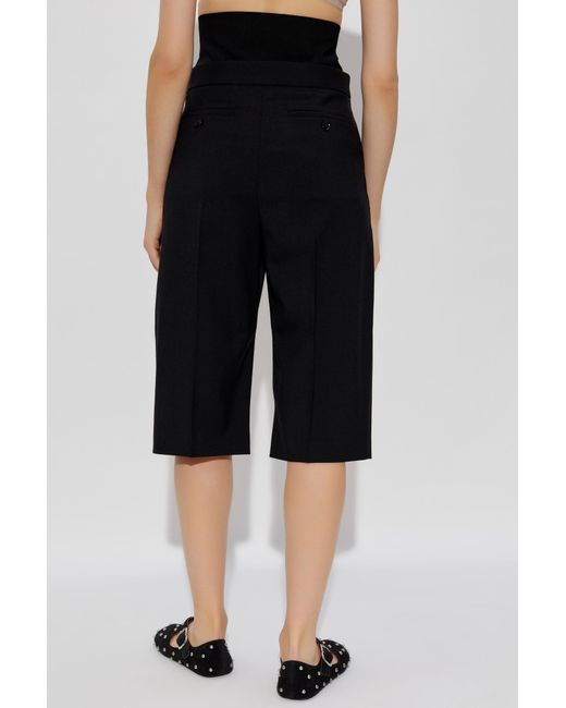 Alaïa Black Alaïa Gabardine Bermuda Shorts