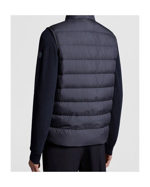 Moncler Blue Lechtal Zip-Up Padded Gilet for men