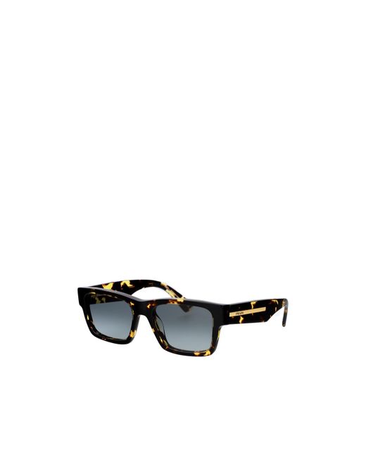 Prada White Eyewear Rectangular Frame Sunglasses for men