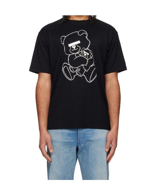 Undercover Black Crew Neck Short-Sleeved T-Shirt for men
