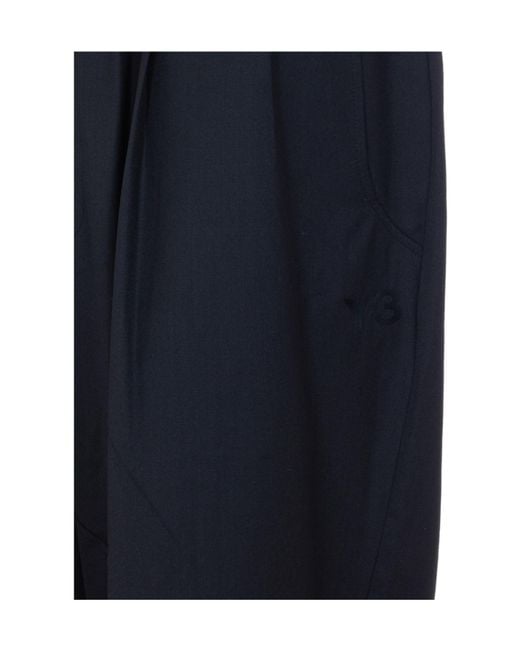 Y-3 Blue Drawstring Pants for men