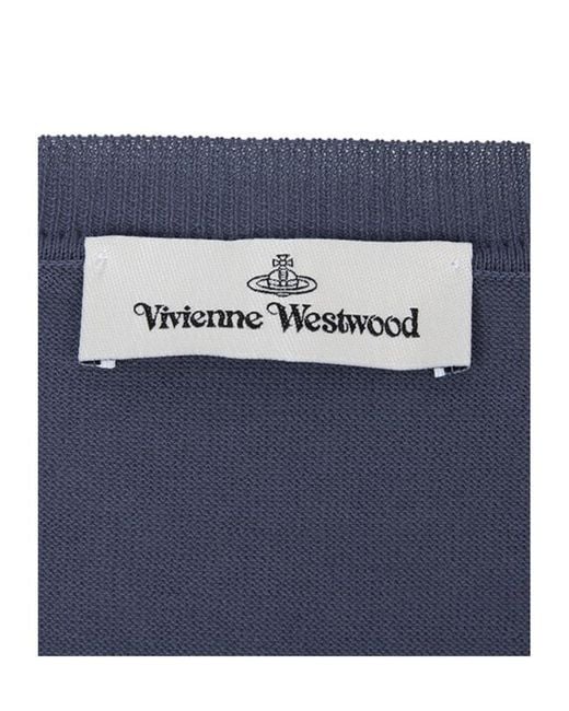 Vivienne Westwood Blue Bea Cropped Cardigan