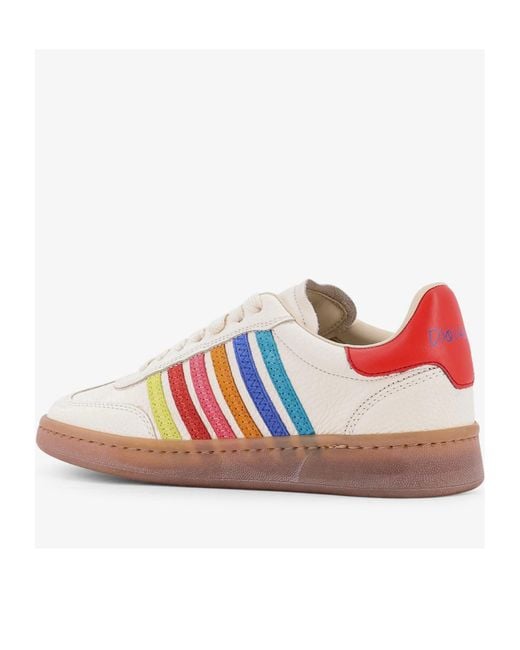 DSquared² Pink Lace-Up Low-Top Sneakers