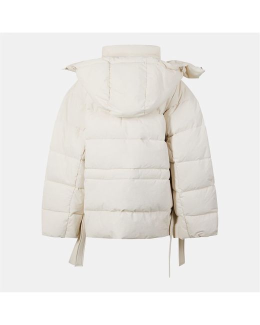 Ganni Natural Hooded Down Jacket