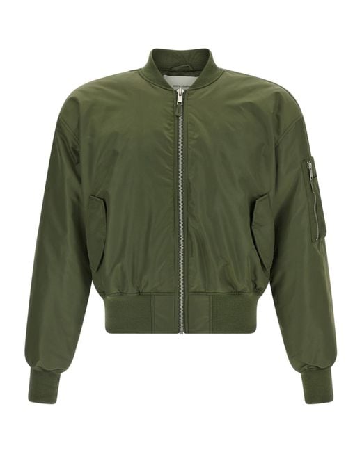 Entire studios Green Zip-Up Bomber Jacket for men