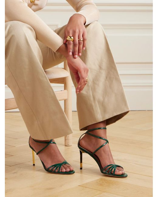 Tom Ford Metallic Ankle Strapped Ida Sandals