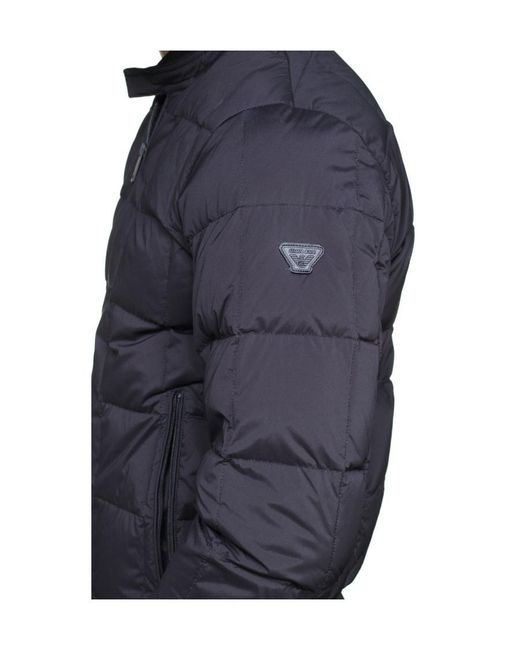 Emporio Armani Blue Quilted Down Jacket for men