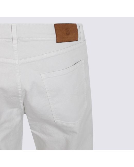 Brunello Cucinelli Gray Straight Leg Jeans for men