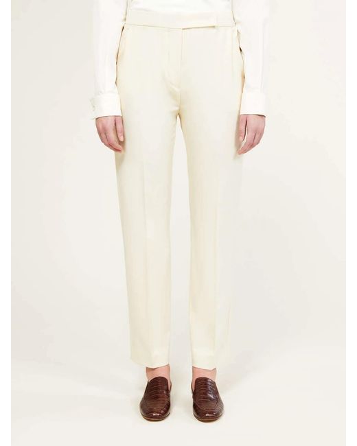 Max Mara White Fold Design Casual Pants