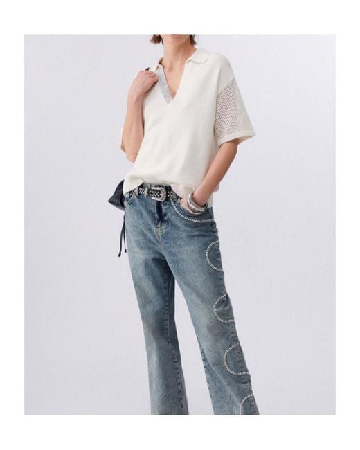 Liu Jo White Top With Openwork Details