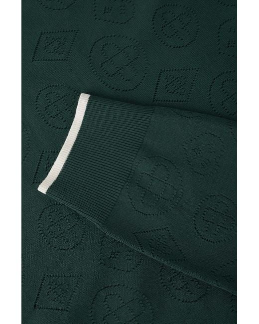 Casablanca Green Long-Sleeve Polo Shirt for men