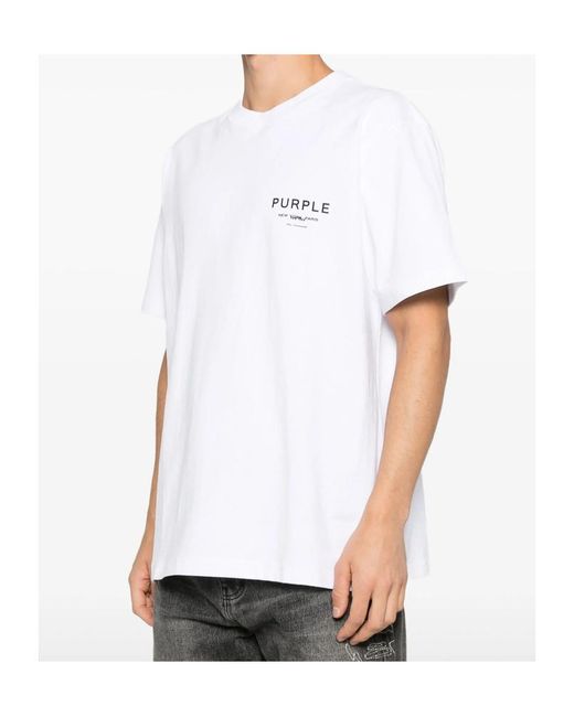 Purple Brand White Short-Sleeved T-Shirt for men