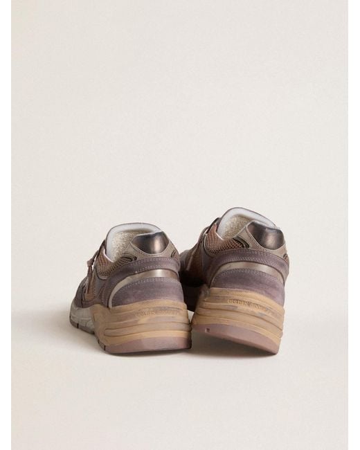 Golden Goose Deluxe Brand Brown Running Dad Lace-Up Sneakers for men