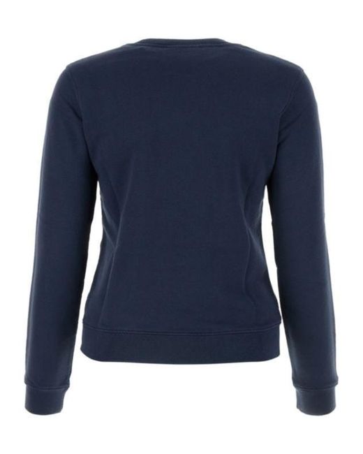 Maison Kitsuné Blue Maison Kitsuné Fox Head Patch Crewneck Sweatshirt