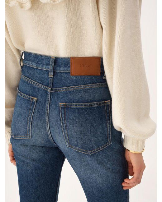 Chloé Blue Chloé High-Rise Capri Jeans