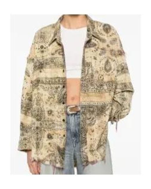 R13 Natural Oversized Paisley Shirt