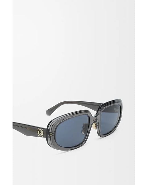 Loewe Blue Mini Anagram Steps Rectangular Sunglasses