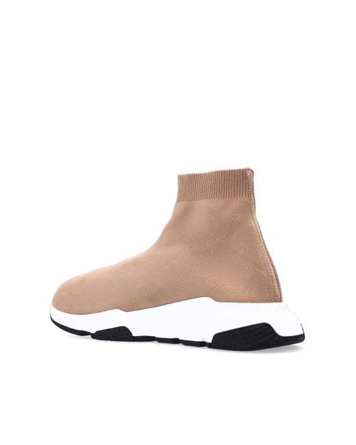 Balenciaga White Speed Graffiti Sole Sneakers