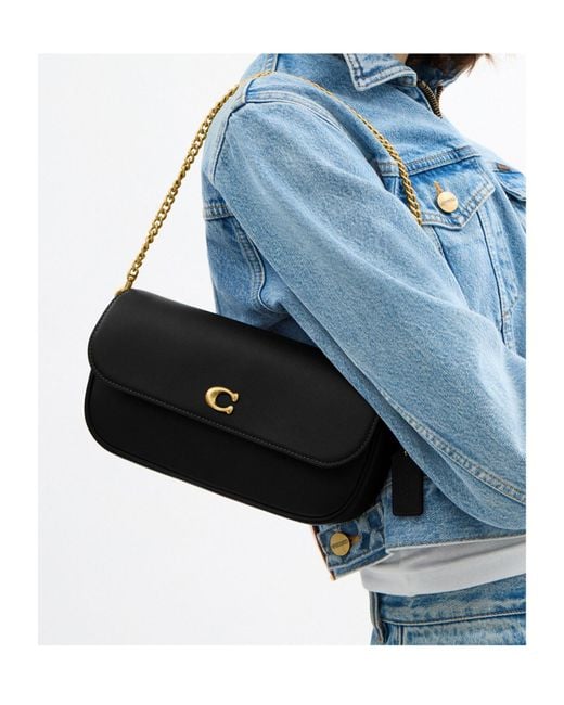 COACH Black Brook Flap Chain Bag