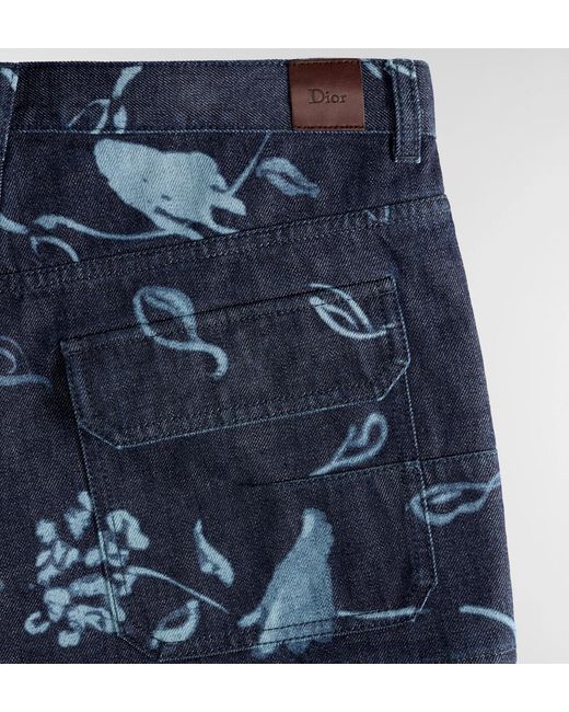 Dior Blue Iviera Cargo Shorts for men