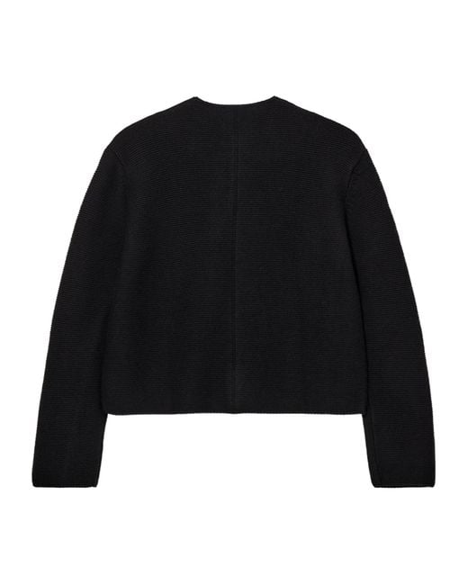 Rier Black Long-Sleeved Wool Cardigan for men