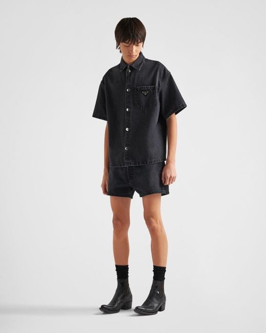 Prada Black Denim Shirt for men