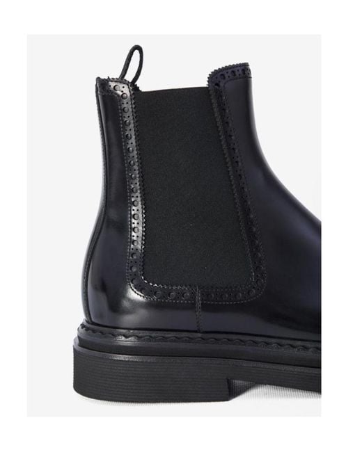 Dolce & Gabbana Blue Round Toe Ankle Boots for men